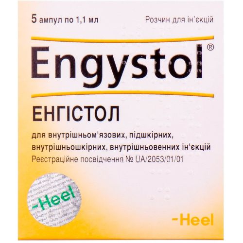Енгістол розчин 1,1 мл ампули №5 в місті Глобине : ціни, характеристика.  - фото №1 Енгістол розчин 1,1 мл ампули №5 в місті Глобине : ціни, характеристика.