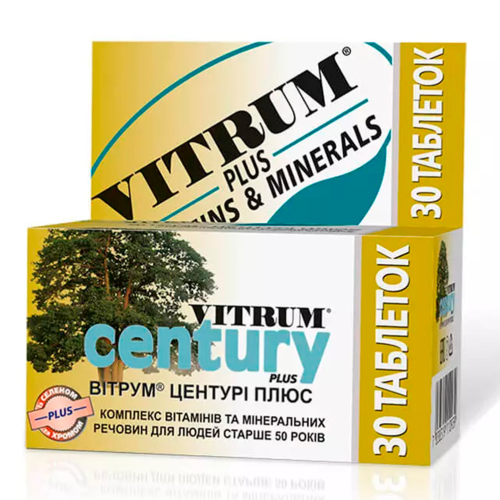 Вітрум Центурі Плюс таблетки №30 в місті Полтава : ціни, характеристика.  - фото №1 Вітрум Центурі Плюс таблетки №30 в місті Полтава : ціни, характеристика.