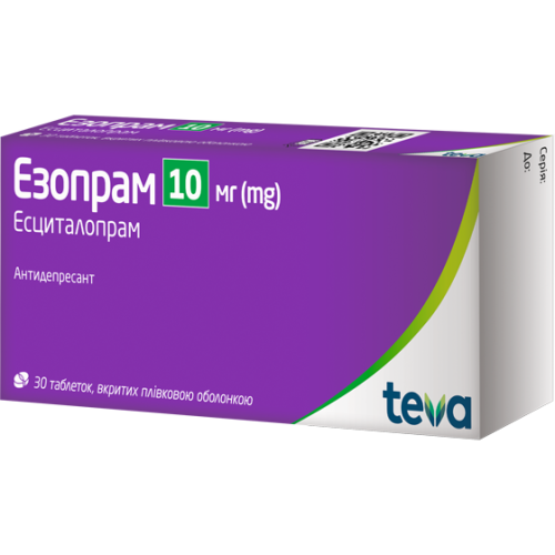 Эзопрам 10 мг таблетки №30 в городе Канев : цены, характеристики.  - фото №1 Эзопрам 10 мг таблетки №30 в городе Канев : цены, характеристики.