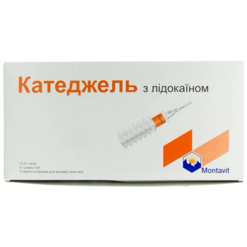 Катеджель з лідокаїном 12,5 г гель шприц-туба №5 в місті Глобине : ціни, характеристика.  - фото №1 Катеджель з лідокаїном 12,5 г гель шприц-туба №5 в місті Глобине : ціни, характеристика.