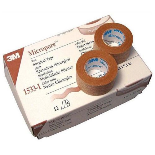 Пластир Micropore хірургічний бежевий  2,5 см х 9,1 м купити - фото №1 Пластир Micropore хірургічний бежевий  2,5 см х 9,1 м купити