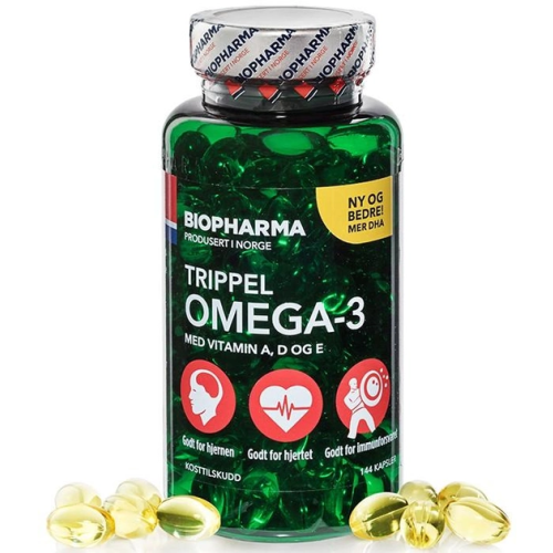 Потрійна Omega-3 Biopharma Trippel Преміум капсули №144 в місті Глобине : ціни, характеристика.  - фото №1 Потрійна Omega-3 Biopharma Trippel Преміум капсули №144 в місті Глобине : ціни, характеристика.