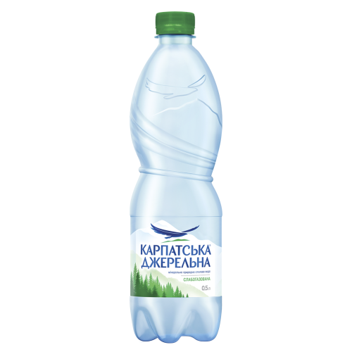 Вода минеральная Карпатська Джерельна слабогазированная 0.5 л в городе Винница : цены, характеристики.  - фото №1 Вода минеральная Карпатська Джерельна слабогазированная 0.5 л в городе Винница : цены, характеристики.