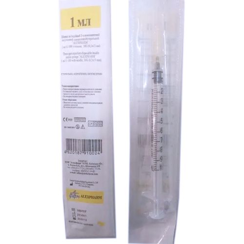 Шприц інсуліновий 1 мл U-100 Alexpharm 3-х компонентний, з незнімною голкою, 30G (0.4 x 13 мм) №1 в місті Канів : ціни, характеристика.  - фото №1 Шприц інсуліновий 1 мл U-100 Alexpharm 3-х компонентний, з незнімною голкою, 30G (0.4 x 13 мм) №1 в місті Канів : ціни, характеристика.