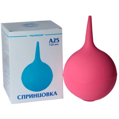 Спринцовка Поликом А-25 с мягким наконечником, 750 мл в городе Канев : цены, характеристики.  - фото №1 Спринцовка Поликом А-25 с мягким наконечником, 750 мл в городе Канев : цены, характеристики.