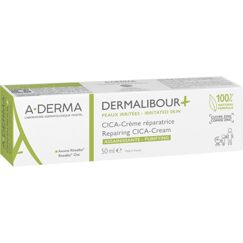 Крем A-Derma (А-Дерма) Dermalibour+ Cica антибактеріальний відновлюючий для обличчя та тіла 50 мл в місті Глобине : ціни, характеристика.  - фото №1 Крем A-Derma (А-Дерма) Dermalibour+ Cica антибактеріальний відновлюючий для обличчя та тіла 50 мл в місті Глобине : ціни, характеристика.