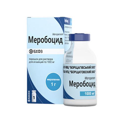 Меробоцид пор.д/р-ра для ин.1000мг №1 фл. в городе Рахов : цены, характеристики.  - фото №1 Меробоцид пор.д/р-ра для ин.1000мг №1 фл. в городе Рахов : цены, характеристики.