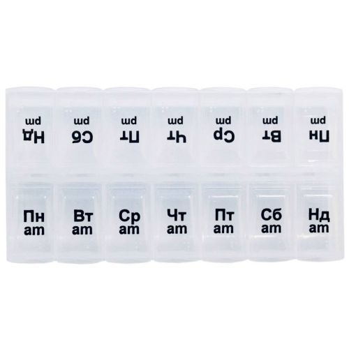 Органайзер для таблеток пластиковий тиждень, 2 прийоми на день, РТ 6085 в місті Львів : ціни, характеристика.  - фото №1 Органайзер для таблеток пластиковий тиждень, 2 прийоми на день, РТ 6085 в місті Львів : ціни, характеристика.