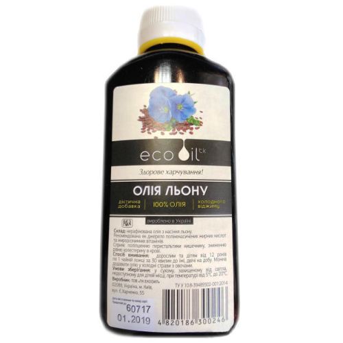 Олія льону 200 мл ADD - фото №1 Олія льону 200 мл ADD