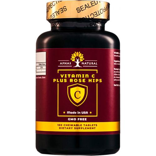 Apnas Natural (Апнас Натурал) Вітамін С з екстрактом шипшини таблетки №100 в місті Березань : ціни, характеристика.  - фото №1 Apnas Natural (Апнас Натурал) Вітамін С з екстрактом шипшини таблетки №100 в місті Березань : ціни, характеристика.