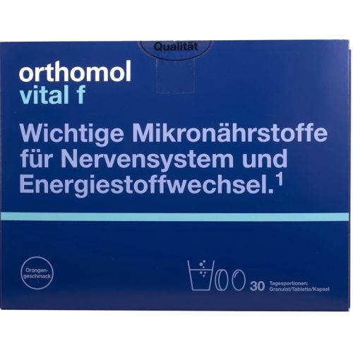 Orthomol (Ортомол) Vital F (для женщин) 30 дней гранулы №30 в городе Глобино : цены, характеристики.  - фото №1 Orthomol (Ортомол) Vital F (для женщин) 30 дней гранулы №30 в городе Глобино : цены, характеристики.