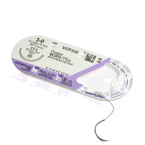 Шовний матеріал Вікрил Плюс 3-0 колюча голка 26 мм 70 см в місті Канів : ціни, характеристика.  - фото №1 Шовний матеріал Вікрил Плюс 3-0 колюча голка 26 мм 70 см в місті Канів : ціни, характеристика.