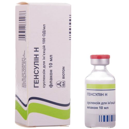 Генсулін H суспензія для ін'єкцій 100 ОД/мл 10 мл флакон №1 в місті Одеса : ціни, характеристика.  - фото №1 Генсулін H суспензія для ін'єкцій 100 ОД/мл 10 мл флакон №1 в місті Одеса : ціни, характеристика.