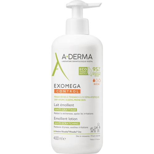 Молочко-емолент A-Derma (А-Дерма) Exomega Control 400 мл в місті Канів : ціни, характеристика.  - фото №1 Молочко-емолент A-Derma (А-Дерма) Exomega Control 400 мл в місті Канів : ціни, характеристика.