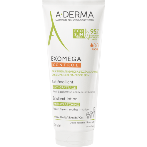 Молочко-емолент A-Derma (А-Дерма) Exomega Control, 200 мл в місті Софіївка : ціни, характеристика.  - фото №1 Молочко-емолент A-Derma (А-Дерма) Exomega Control, 200 мл в місті Софіївка : ціни, характеристика.