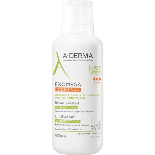 Бальзам-емолент A-Derma (А-Дерма) Exomega Control для атопічної шкіри дітей та дорослих, 400 мл в місті Первомайськ : ціни, характеристика.  - фото №1 Бальзам-емолент A-Derma (А-Дерма) Exomega Control для атопічної шкіри дітей та дорослих, 400 мл в місті Первомайськ : ціни, характеристика.