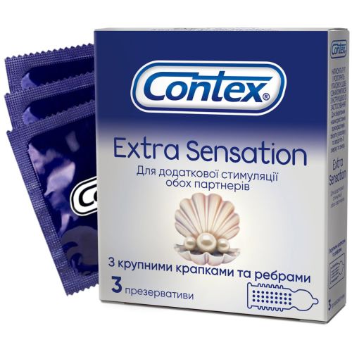 Презервативы Contex Extra Sensation с крупными точками и ребрами №3 в городе Глобино : цены, характеристики.  - фото №1 Презервативы Contex Extra Sensation с крупными точками и ребрами №3 в городе Глобино : цены, характеристики.