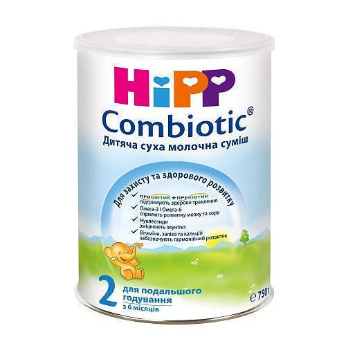 Суміш молочна Hipp Combiotiс-2 (з 6 місяців) 750 г в місті Глобине : ціни, характеристика.  - фото №1 Суміш молочна Hipp Combiotiс-2 (з 6 місяців) 750 г в місті Глобине : ціни, характеристика.