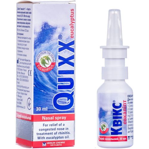 Квикс эвкалипт спрей назальный 30 мл  в городе Глобино : цены, характеристики.  - фото №1 Квикс эвкалипт спрей назальный 30 мл  в городе Глобино : цены, характеристики.