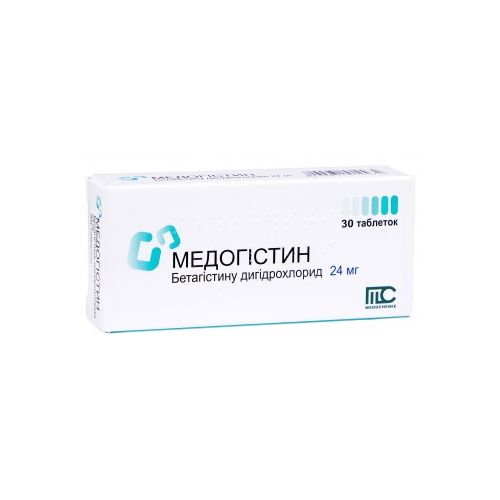 Медогістин 24 мг таблетки №30   в місті Глобине : ціни, характеристика.  - фото №1 Медогістин 24 мг таблетки №30   в місті Глобине : ціни, характеристика.