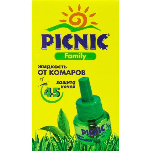 Жидкость от комаров Picnic Family 45 ночей, 30 мл заказать - фото №1 Жидкость от комаров Picnic Family 45 ночей, 30 мл заказать