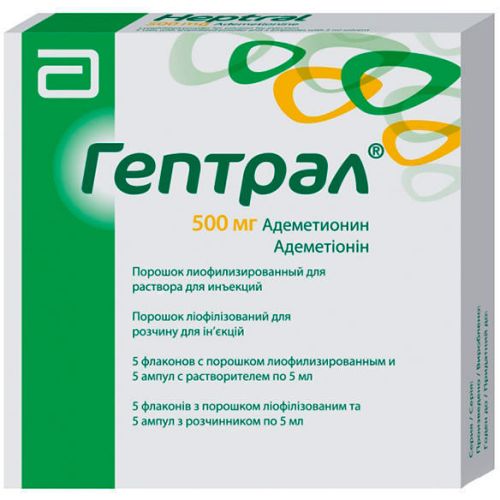 Гептрал 500 мг порошок лиофилизированный с растворителем 5 мл флакон №5 в городе Вышгород : цены, характеристики.  - фото №1 Гептрал 500 мг порошок лиофилизированный с растворителем 5 мл флакон №5 в городе Вышгород : цены, характеристики.