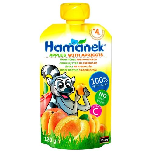 Пюре Hamanek яблуко з абрикосом 120 г в інтернет-аптеці - фото №1 Пюре Hamanek яблуко з абрикосом 120 г в інтернет-аптеці