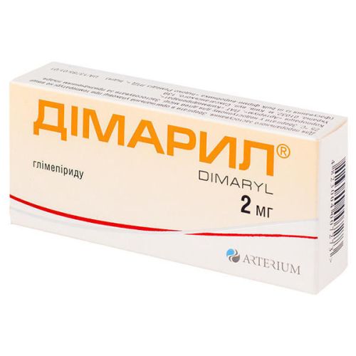 Димарил 2 мг таблетки №60 в городе Глобино : цены, характеристики.  - фото №1 Димарил 2 мг таблетки №60 в городе Глобино : цены, характеристики.