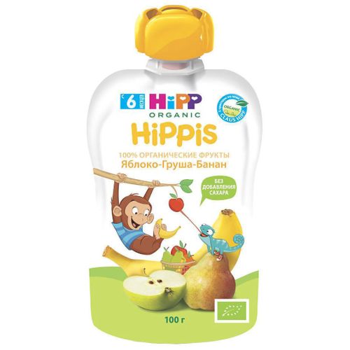 Пюре Hipp 8520-2 яблуко, груша, банан (з 6 місяців) 100 г в місті Глобине : ціни, характеристика.  - фото №1 Пюре Hipp 8520-2 яблуко, груша, банан (з 6 місяців) 100 г в місті Глобине : ціни, характеристика.