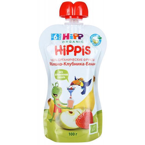 Пюре Hipp 8520-2 яблуко, полуниця, банан (з 6 місяців) 100 г в місті Глобине : ціни, характеристика.  - фото №1 Пюре Hipp 8520-2 яблуко, полуниця, банан (з 6 місяців) 100 г в місті Глобине : ціни, характеристика.
