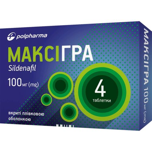 Максигра 100 мг таблетки №4 в городе Львов : цены, характеристики.  - фото №1 Максигра 100 мг таблетки №4 в городе Львов : цены, характеристики.