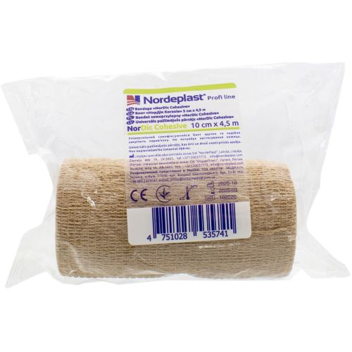 Бинт медицинский Nordeplast NorDic Cohesive самофиксирующийся 10 см х 4,5 м в городе Канев : цены, характеристики.  - фото №1 Бинт медицинский Nordeplast NorDic Cohesive самофиксирующийся 10 см х 4,5 м в городе Канев : цены, характеристики.