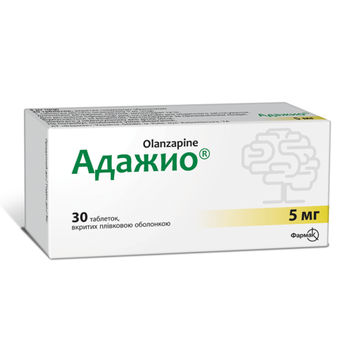 Адажио 5 мг таблетки №30 в місті Глобине : ціни, характеристика.  - фото №1 Адажио 5 мг таблетки №30 в місті Глобине : ціни, характеристика.