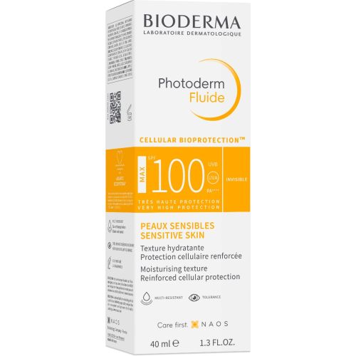 Флюїд Bioderma (Біодерма) Photoderm Fluide МАХ SPF 100 сонцезахисний для обличчя, 40 мл в місті Богородчани : ціни, характеристика.  - фото №1 Флюїд Bioderma (Біодерма) Photoderm Fluide МАХ SPF 100 сонцезахисний для обличчя, 40 мл в місті Богородчани : ціни, характеристика.