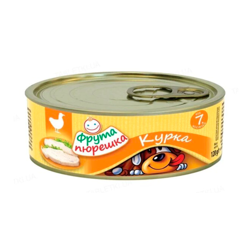 Пюре Фрута пюрешка Курка 120 г ціна - фото №1 Пюре Фрута пюрешка Курка 120 г ціна