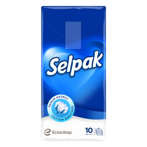 Платки Selpak (Селпак) стандарт №10 в аптеке - фото №1 Платки Selpak (Селпак) стандарт №10 в аптеке