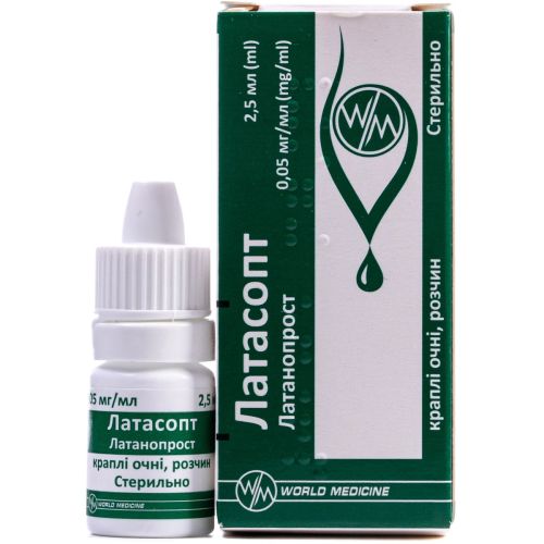 Латасопт 0.05 мг/мл очні краплі 2.5 мл в місті Ладижин : ціни, характеристика. - фото №1 Латасопт 0.05 мг/мл очні краплі 2.5 мл в місті Ладижин : ціни, характеристика.
