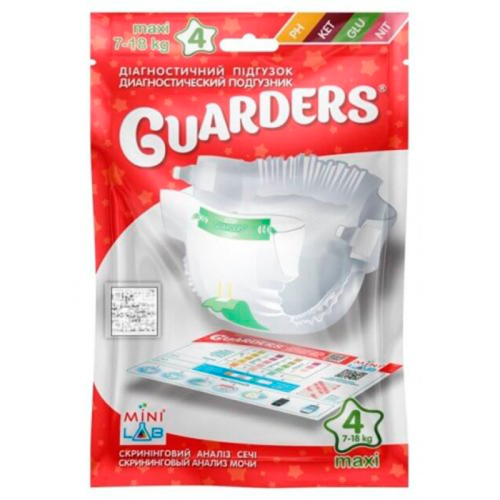 Діагностичний підгузок Guarders (Гардерс) для швидкого аналізу сечі у дітей р. Maxi -7-18 кг (BLO/SG/LEU/PRO) в місті Перещепине : ціни, характеристика.  - фото №1 Діагностичний підгузок Guarders (Гардерс) для швидкого аналізу сечі у дітей р. Maxi -7-18 кг (BLO/SG/LEU/PRO) в місті Перещепине : ціни, характеристика.