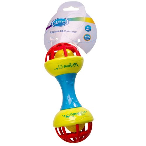 Игрушка-погремушка Lindo (Линдо) Б347 Желтая с голубым в городе Вышгород : цены, характеристики.  - фото №1 Игрушка-погремушка Lindo (Линдо) Б347 Желтая с голубым в городе Вышгород : цены, характеристики.