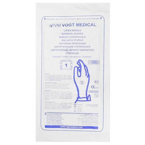 Рукавиці Vogt Medical хірургічні стерильні латексні р. 8 пара в місті Канів : ціни, характеристика.  - фото №1 Рукавиці Vogt Medical хірургічні стерильні латексні р. 8 пара в місті Канів : ціни, характеристика.