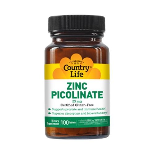 Country Life (Кантрі лайф) Zinc Picolinate (Піколінат цинку) 25 мг таблетки №100 в місті Первомайськ : ціни, характеристика.  - фото №1 Country Life (Кантрі лайф) Zinc Picolinate (Піколінат цинку) 25 мг таблетки №100 в місті Первомайськ : ціни, характеристика.