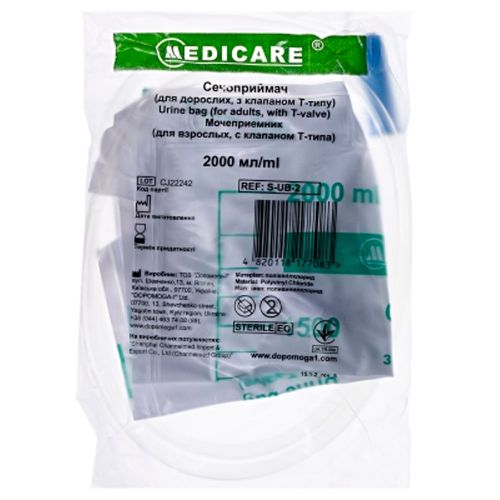 Мочеприемник Medicare с клапаном Т-типа для взрослых 2 л №1 в городе Перещепино : цены, характеристики.  - фото №1 Мочеприемник Medicare с клапаном Т-типа для взрослых 2 л №1 в городе Перещепино : цены, характеристики.