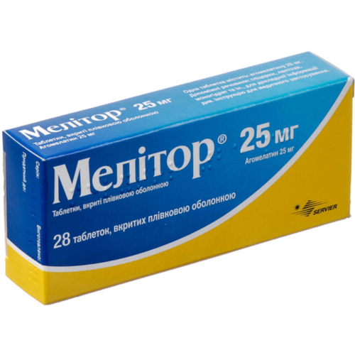 Мелітор 25 мг таблетки №28 в місті Вінниця : ціни, характеристика.  - фото №1 Мелітор 25 мг таблетки №28 в місті Вінниця : ціни, характеристика.
