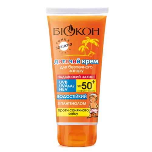 Крем Біокон Надвисокий захист SPF 50+ дитячий для безпечної засмаги  90 мл в місті Богородчани : ціни, характеристика.  - фото №1 Крем Біокон Надвисокий захист SPF 50+ дитячий для безпечної засмаги  90 мл в місті Богородчани : ціни, характеристика.