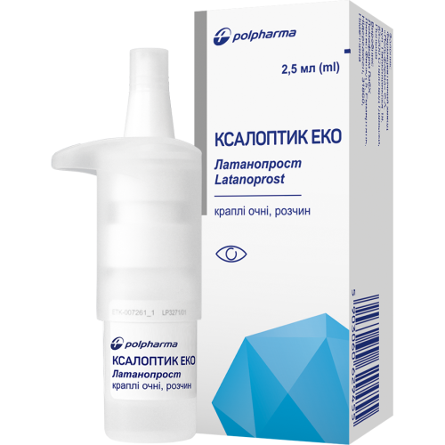 Ксалоптик Еко 50 мкг/мл краплі очні 2.5 мл в місті Глобине : ціни, характеристика.  - фото №1 Ксалоптик Еко 50 мкг/мл краплі очні 2.5 мл в місті Глобине : ціни, характеристика.