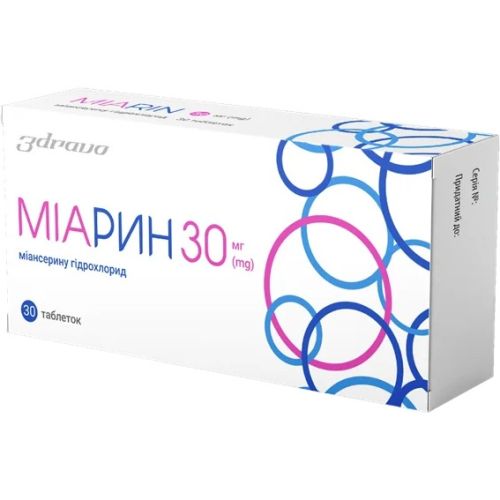 Міарин 30 мг таблетки №30 в місті Глобине : ціни, характеристика.  - фото №1 Міарин 30 мг таблетки №30 в місті Глобине : ціни, характеристика.