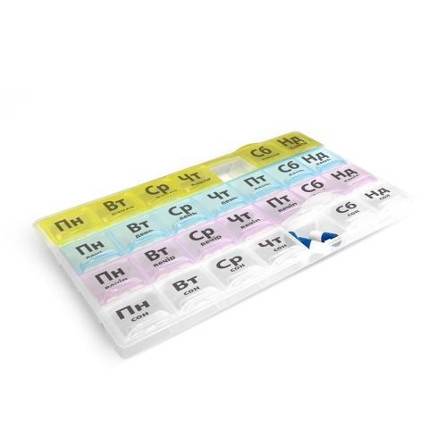 Органайзер пластиковий Enjee HTP 029 для таблеток Тиждень Maxi в місті Канів : ціни, характеристика.  - фото №1 Органайзер пластиковий Enjee HTP 029 для таблеток Тиждень Maxi в місті Канів : ціни, характеристика.