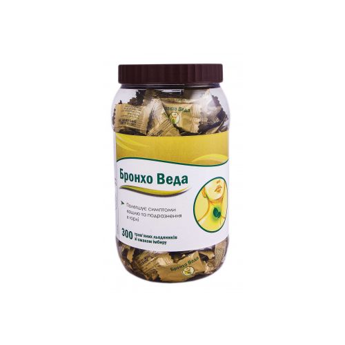 Бронхо Веда леденцы со вкусом имбиря №300 заказать - фото №1 Бронхо Веда леденцы со вкусом имбиря №300 заказать