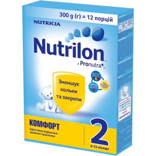 Суміш молочна Nutrilon Комфорт 2 (з 6 до 12 місяців) 300 г ціна - фото №1 Суміш молочна Nutrilon Комфорт 2 (з 6 до 12 місяців) 300 г ціна