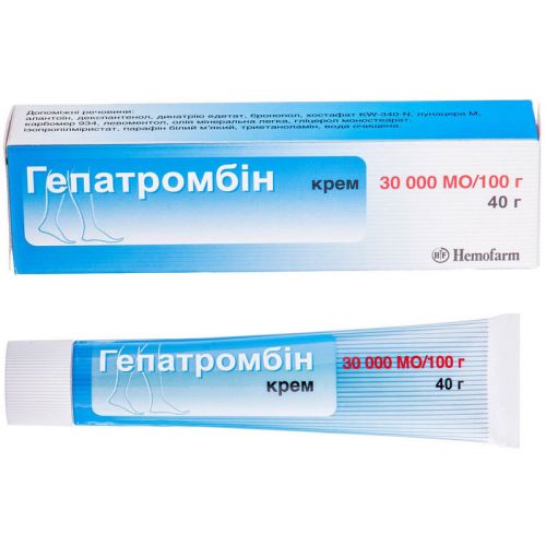 Гепатромбин 30000 МЕ крем 40 г в городе Коцюбинское : цены, характеристики.  - фото №1 Гепатромбин 30000 МЕ крем 40 г в городе Коцюбинское : цены, характеристики.